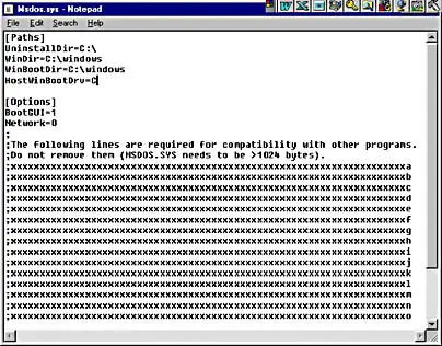 Для чего предназначены файлы io sys и msdos sys