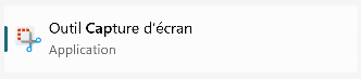 application capture d'écran